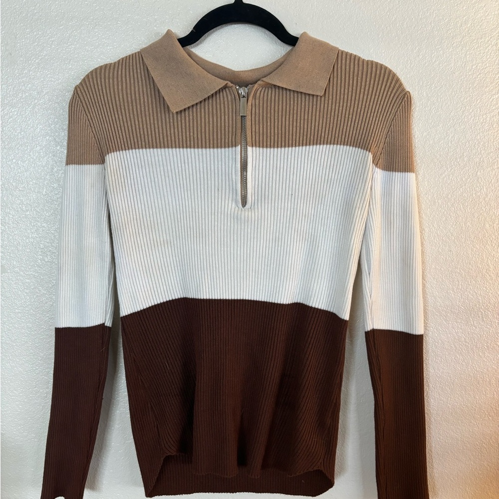 Colorblock Ribbed Sweater